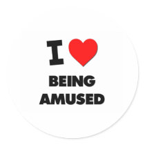 I Heart Being Amused Sticker