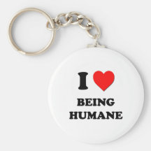 I Heart Being Humane Key Chain