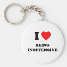 I Heart Being Inoffensive Keychain