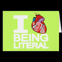 i heart being literal cards