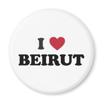I Heart Beirut Lebanon Fridge Magnets