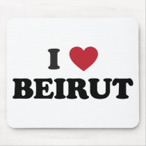 I Heart Beirut Lebanon Mousepads