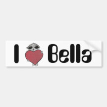 I Heart Bella Alien Bumper Stickers