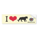 I Heart Big Cats bumper stickers