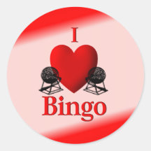 I Heart Bingo Sticker