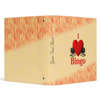 I Heart Bingo Vinyl Binder