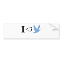 I heart Birds Bumper Stickers