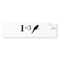 i heart birds bumper stickers by belablack i heart birds bumper stickers