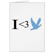 I heart Birds Greeting Cards