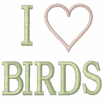 I Heart Birds Embroidered Hoodie