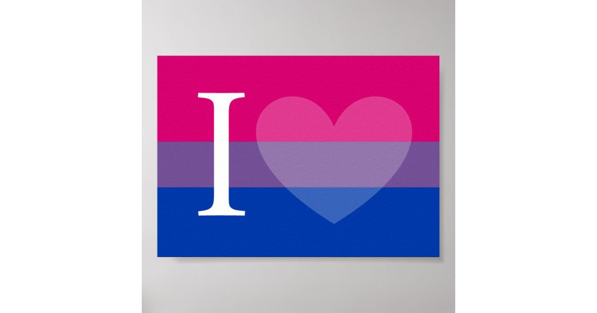 I Heart Bisexual Pride Poster Zazzle