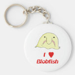 I heart blob key chain