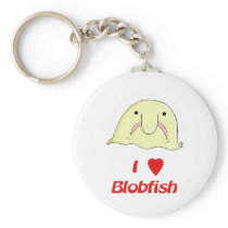 I heart blob key chain