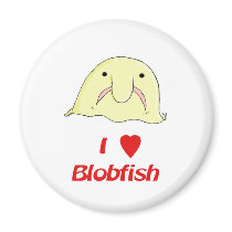 I heart blob refrigerator magnet