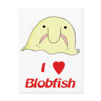 I heart blob postcard