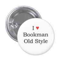 I heart Bookman Old Style buttons