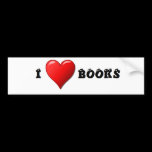 I heart books bumper stickers