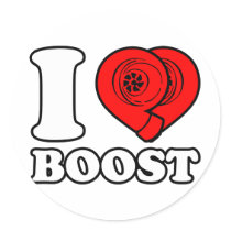 I Heart Boost Stickers
