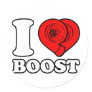 I Heart Boost Stickers