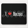 I (heart) Borzois Mouse Pads