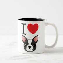 I Heart Boston Terriers Coffee Mug