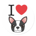 I Heart Boston Terriers stickers by JustDogs I Heart Boston Terriers stickers