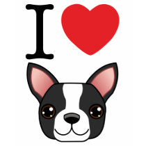 I Heart Boston Terriers t-shirts by JustDogs I Heart Boston Terriers t-shirts