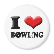I Heart Bowling Magnet