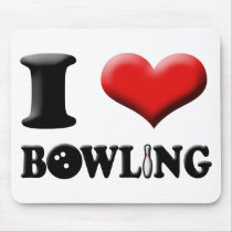 I Heart Bowling Mousepad by PhotoPatch I Heart Bowling Mousepad