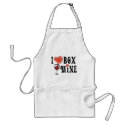 I Heart Box Wine1 aprons by WIneObsessions I Heart Box Wine1 aprons