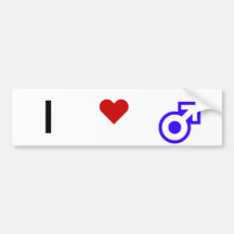 I Heart Boys Bumper Sticker