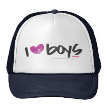 I Heart Boys Purple hats