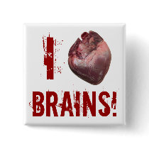 I Heart Brains! buttons