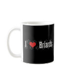 I (heart) Briards (Dark) mugs