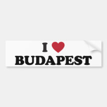 I Heart Budapest Hungary Bumper Stickers