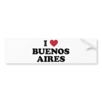 I Heart Buenos Aires Argentina Bumper Sticker