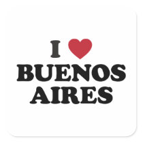 I Heart Buenos Aires Argentina Square Sticker
