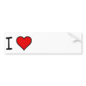 I HEART bumper stickers
