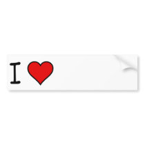 I HEART bumper stickers