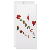 I Heart Cabbage Rolls Personalized Rack Card