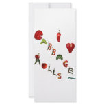 I Heart Cabbage Rolls Personalized Rack Card