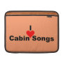 I Heart Cabin Songs (Bluegrass) Macbook Sleeves