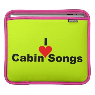 I Heart Cabin Songs (Bluegrass) iPad Sleeves