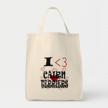 I Heart Cairn Terriers Canvas Bag