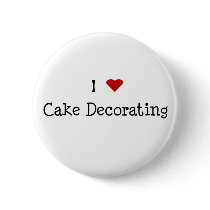 I Heart Cake Decorating Button