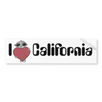 I Heart California Alien bumper stickers by Quantum_Art_Nerd I Heart California Alien bumper stickers