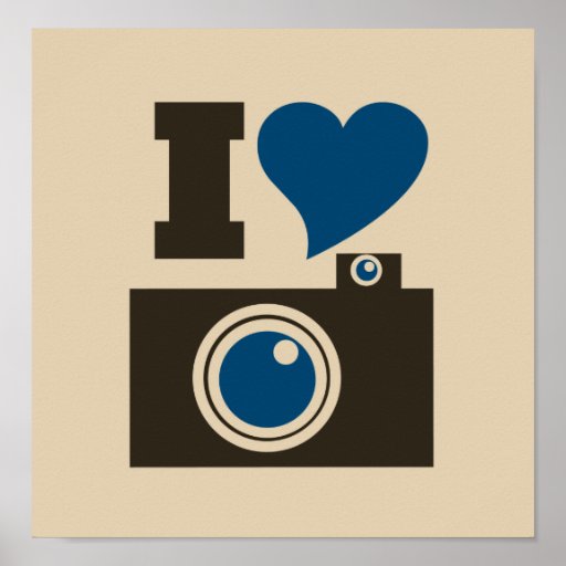 I Heart Camera Print