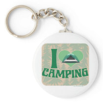 I Heart Camping Keychain