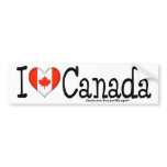 I HEART CANADA BUMPER STICKER