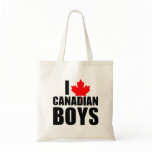 I Heart Canadian Boys Tote Bags